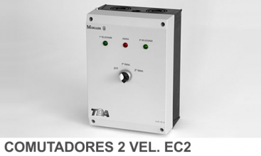 Comutadores de 2 velocidades para ventiladores EC2